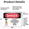 Signmission Emergency Generator Danger High, 10 in W x Rectangle, Vinyl Decal OS-2PACK-DS-D-710-L-2204 - alternate 3